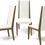 Thumbnail: Aria Rustic Walnut with White Leatherette Side Chair Sharelle Furnishings
