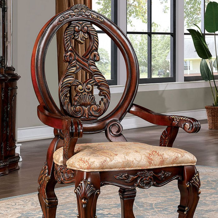 Thumbnail: NORMANDY DINING TABLE CM3145T BROWN CHERRY by Furniture of America