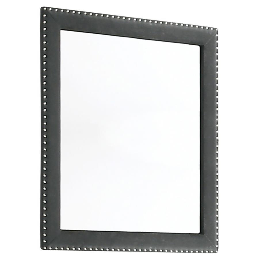 Thumbnail: Bed Frame Melody Contemporary Plush Gray Matte Velvet Upholstery