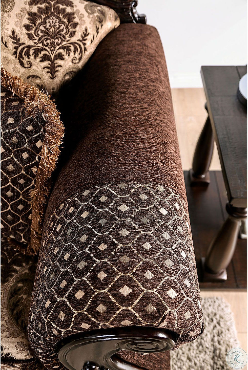 Thumbnail: Loveseat RONJA SM6431 Dark Brown Chenille