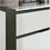 Thumbnail: Contemporary White/Metallic Gray Chest BIRSFELDEN Solid Wood, Wood Veneer