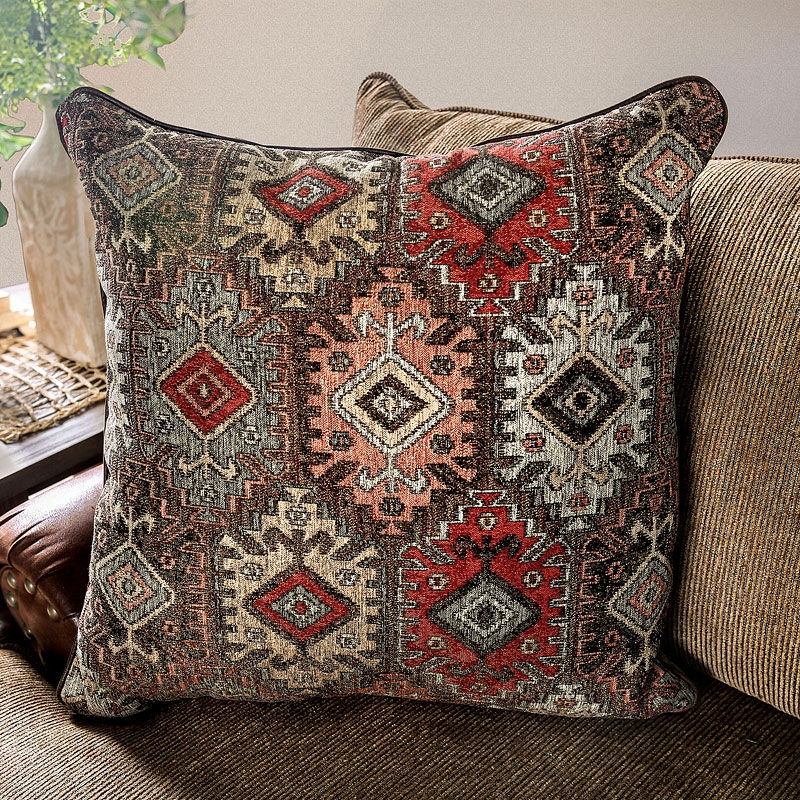 Thumbnail: Loveseat FLETCHER SM5148-LV Transitional Brown Leather/Tan Chenille Fabric
