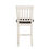 Thumbnail: White Counter Wood Stool Brown bi-cast Vinyl Seats 5162WW-24 Kiwi Home