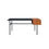 Thumbnail: Oaken Honey Oak and Black Industrial Desk 92675