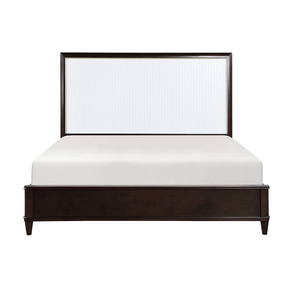 Thumbnail: Niles Contemporary 2-tone White and Cherry Bed Homelegance 1451