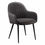 Thumbnail: Caspian 74011 Mid-Century Dark Gray Fabric Side Chair