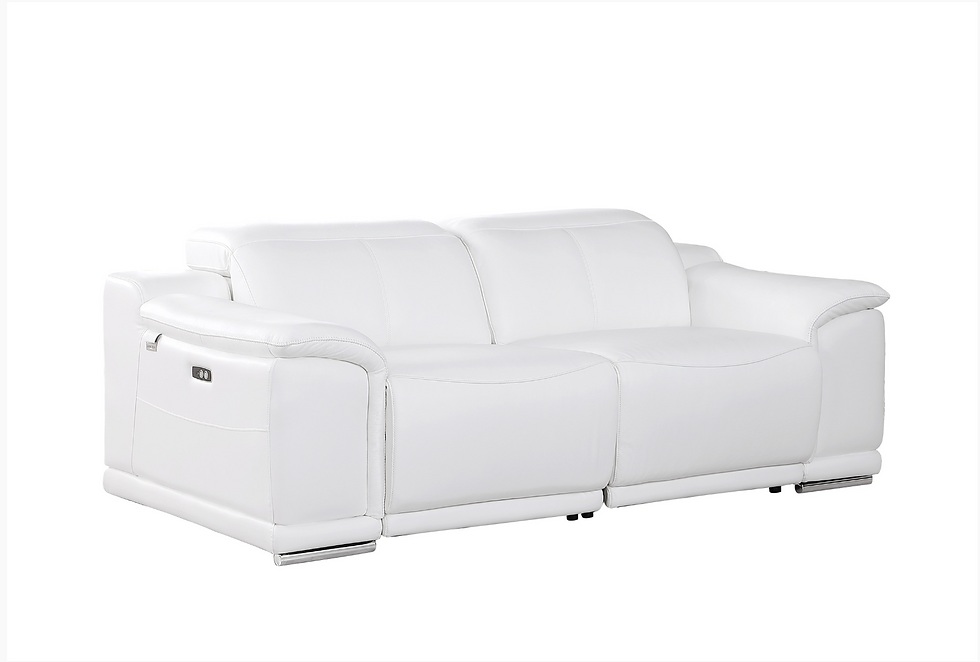 Thumbnail: GU 9762 DivanItalia White Top Grain Italian Leather Modular Loveseat