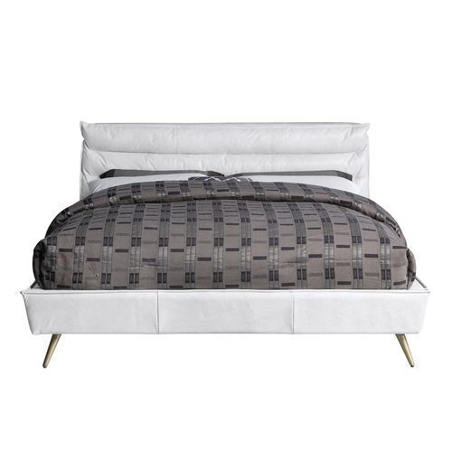 Thumbnail: Vintage White Top Grain Leather Bed Doris BD0056