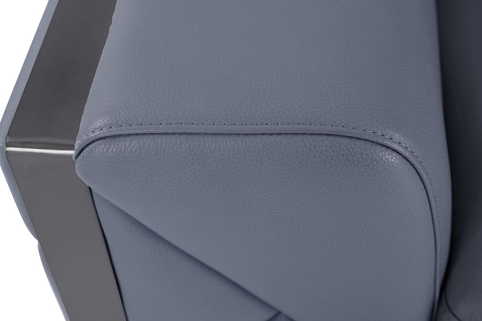 Thumbnail: Italian Leather Light Blue Sofa Modern 903GU