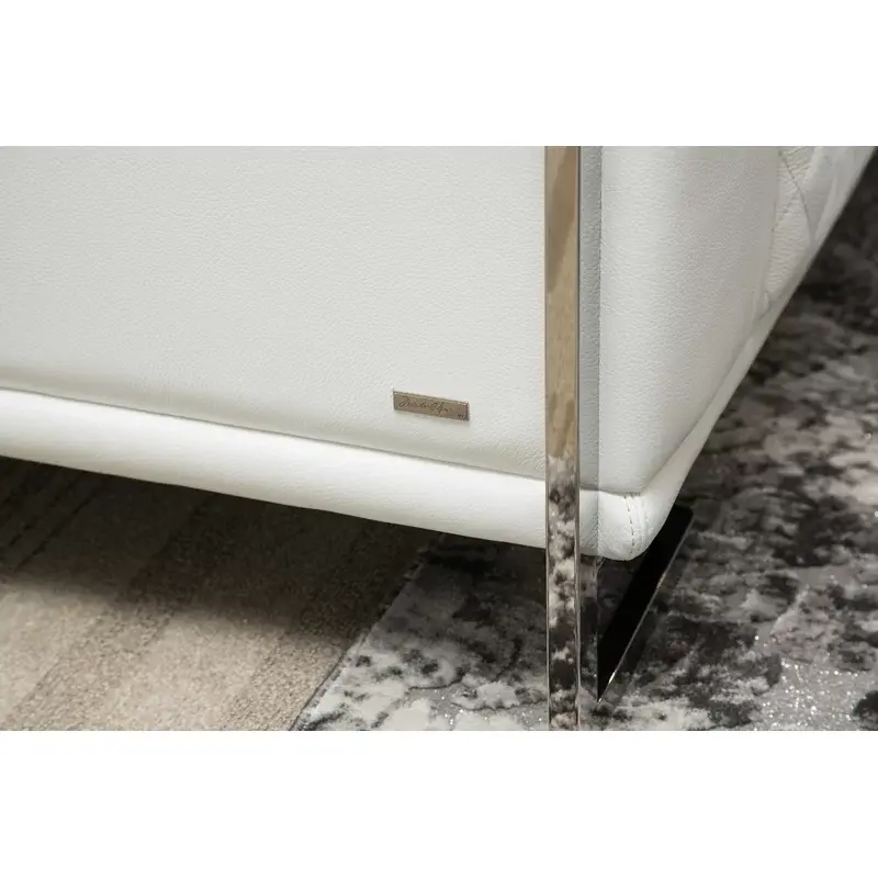 Thumbnail: Mia Bella Top Grain Leather White Chair Aico