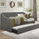 Thumbnail: Daybed with Trundle 4866DG LaBelle Modern Tufted Gray Fabric by Homelegance