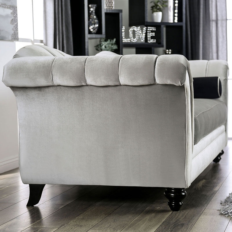 Thumbnail: Chenille Sofa MARVIN SM2227-SF Pewter Color by FOA