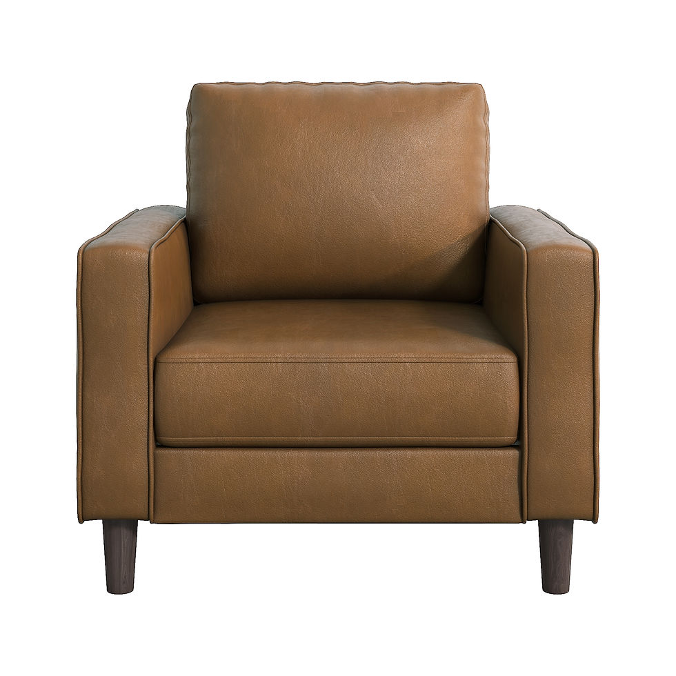 Malcolm Modern Faux Leather Brown Chair by Homelegance