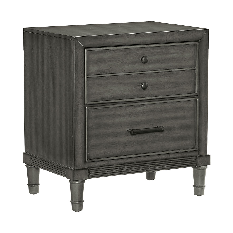 Grey Wood Night Stand Wittenberry 1573-4 by Homelegance
