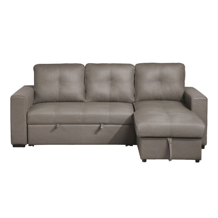 Thumbnail: Magnus 2-Piece Reversible Sectional with Pull-out Bed/Hidden Storage Homelegance