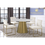 Thumbnail: Faux Marble Top with Gold Plated Round Dining Table J024