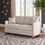 Thumbnail: Corliss Beige Chenille Loveseat Coaster 508822