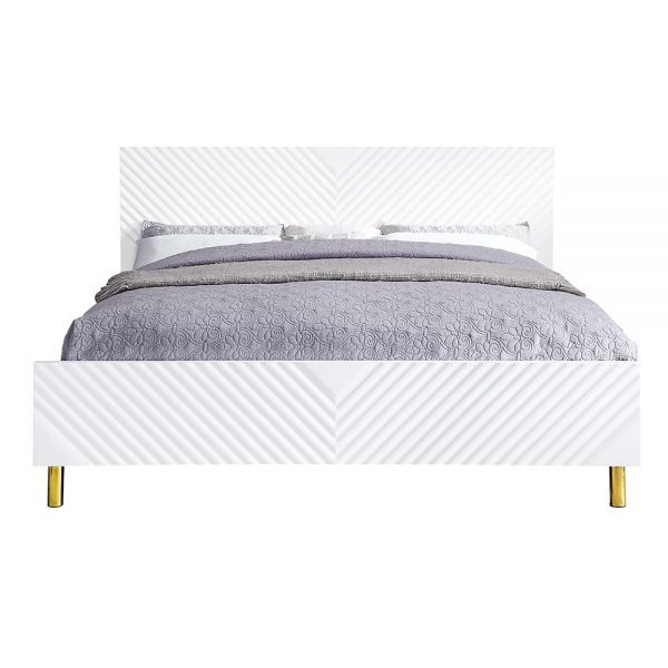 Thumbnail: White High Gloss Bed Gaines Acme