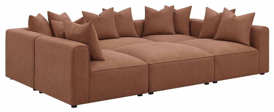 Thumbnail: Jennifer 6pc Sectional Set 551591-Set Boho Style by Coaster