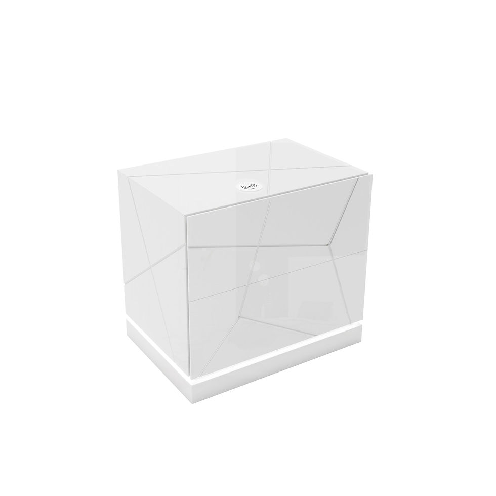 Thumbnail: Richmond Modern Italian White High Gloss King 8 Piece Bedroom And Built-in Lift