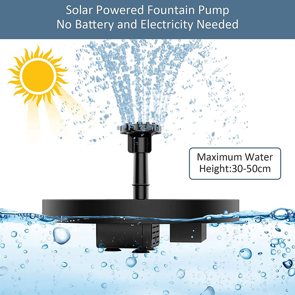 Thumbnail: solar bird bath fountain