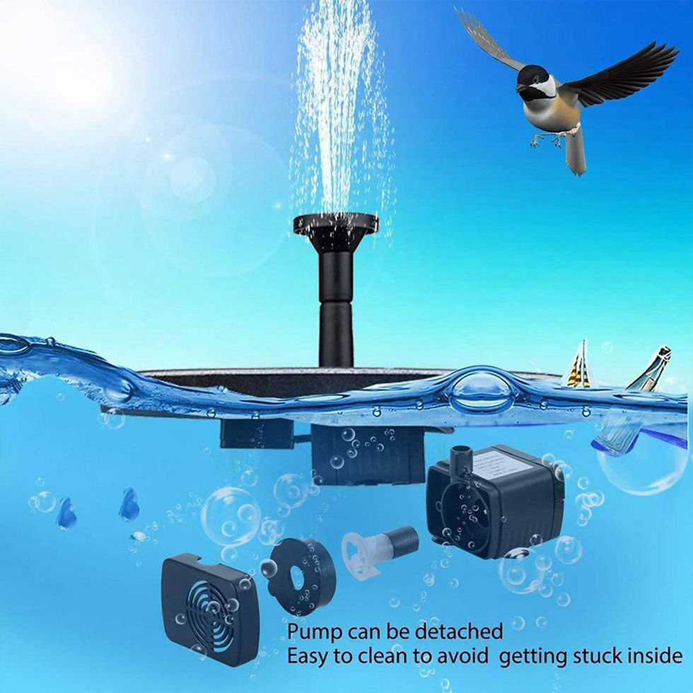 Thumbnail: solar bird bath fountain