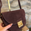 Thumbnail: Chocolate suedette Saddle Bag