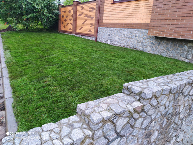 укладка рулонного газона