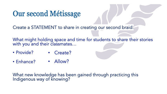 A Second Metissage for Presentation/ Session Participants