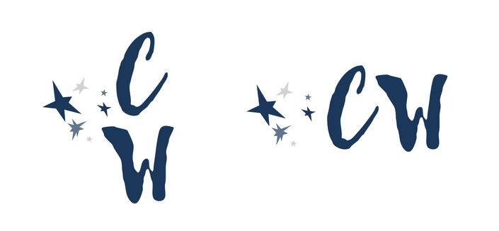CW - Navy on White Vertical and Horizontal Initials and Logo