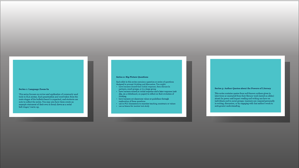 Thumbnail: English Language Arts Bulletin Board Package