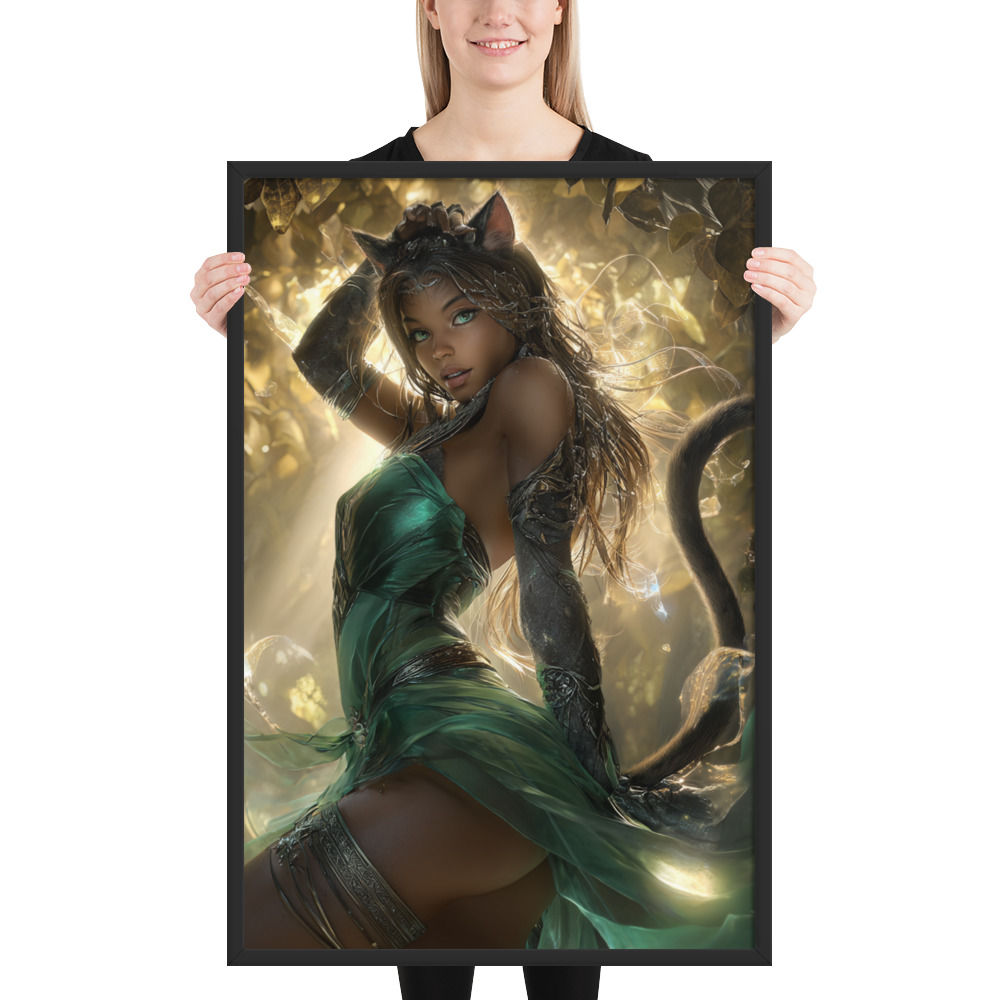 Cat Girl Framed Art V1