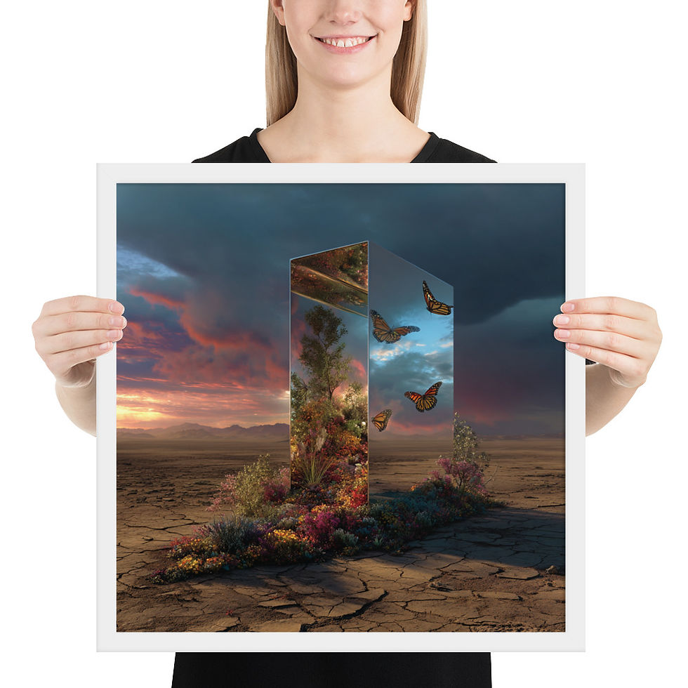 Thumbnail: Realistic Abstract Art Framed V5