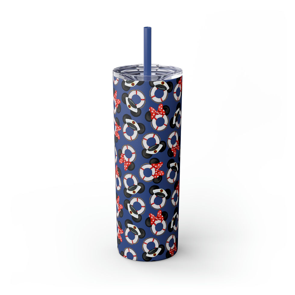 Mickey Lifesaver Skinny Tumbler with Straw, 20oz