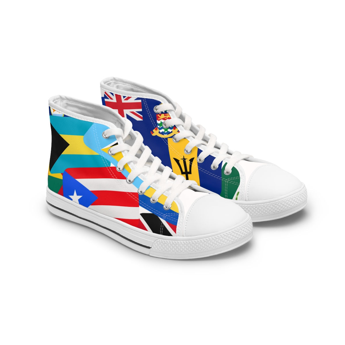 Women's Caribbean Flags High Top Sneakers