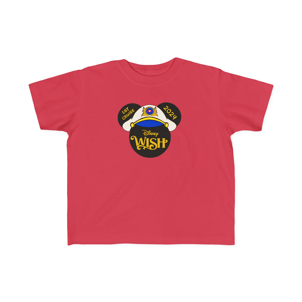 Toddler My 1st Cruise Disney Wish 2024 Jersey Tee