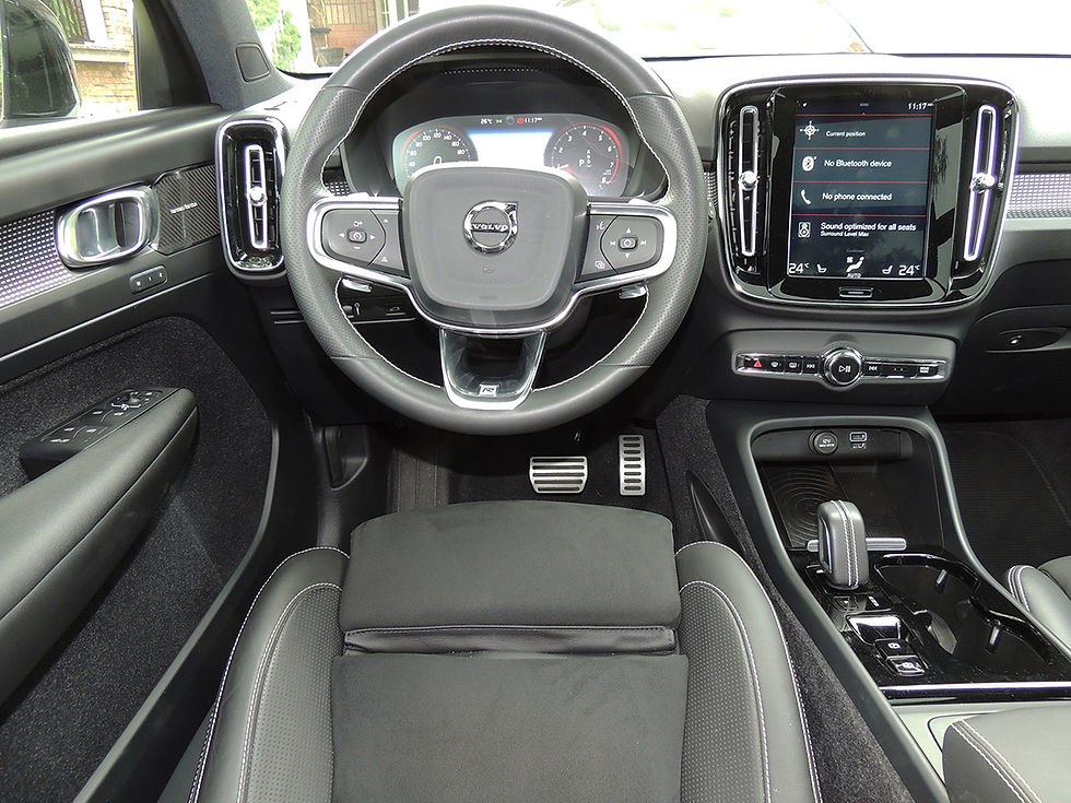 Volvo’s clean arrangement of instruments and controls is mostly contained in the 12.3-inch digital driver display, and large tablet-style touchscreen on the centre stack. Photo Credit: Neil Moore