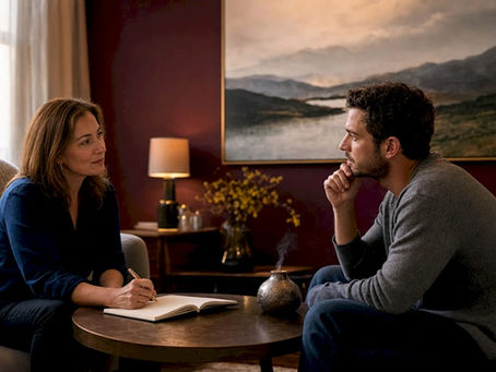 Therapist conducting RTT hypnotherapy session