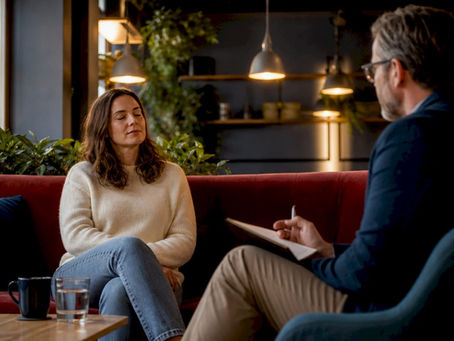 Client receiving RTT breakthrough therapy session