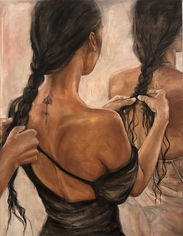 Realistic painting of a nude model in natural poses
Realistisk maleri av en naken modell i naturlige positurer
Realistisk maleri af en nøgen model i naturlige positurer
Realistiskt måleri av en naken modell i naturliga poser
Realistinen maalaus alastomasta mallista luonnollisissa asennoissa Lifelike portrayal of a naked body in a realistic painting"