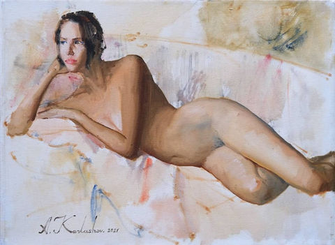 Realistic painting of a nude model in natural poses
Realistisk maleri av en naken modell i naturlige positurer
Realistisk maleri af en nøgen model i naturlige positurer
Realistiskt måleri av en naken modell i naturliga poser
Realistinen maalaus alastomasta mallista luonnollisissa asennoissa