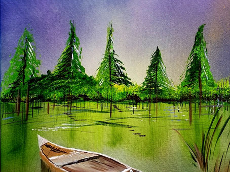 Pirogue sur lac