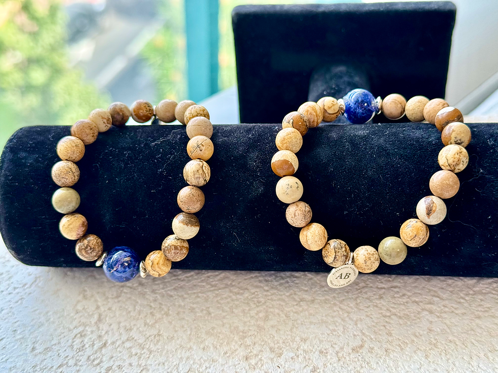 Thumbnail: Jasper Bracelet Silver-Medium or Large