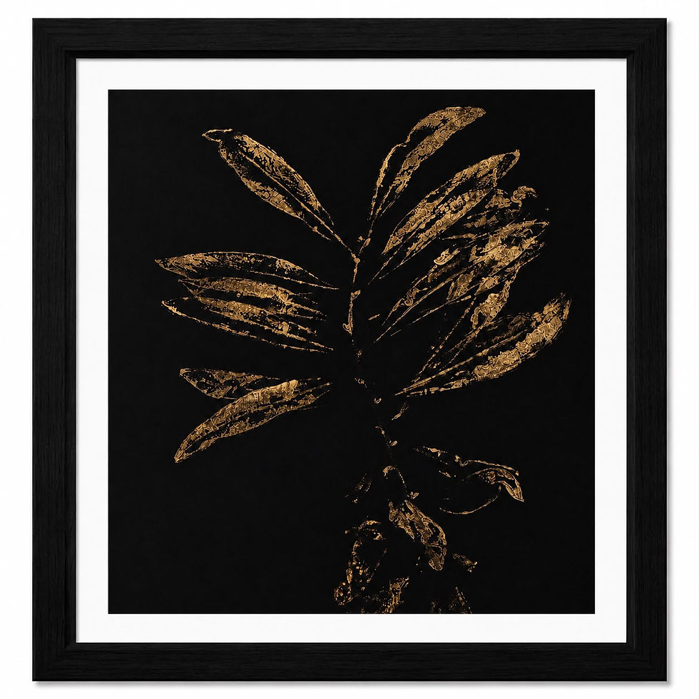 Framed Jerusalem botanical leaf wall art print with Scripture inspired design for Christian home decor