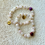 Thumbnail: Rose Quartz Bracelet Gold Plated-Medium or Large