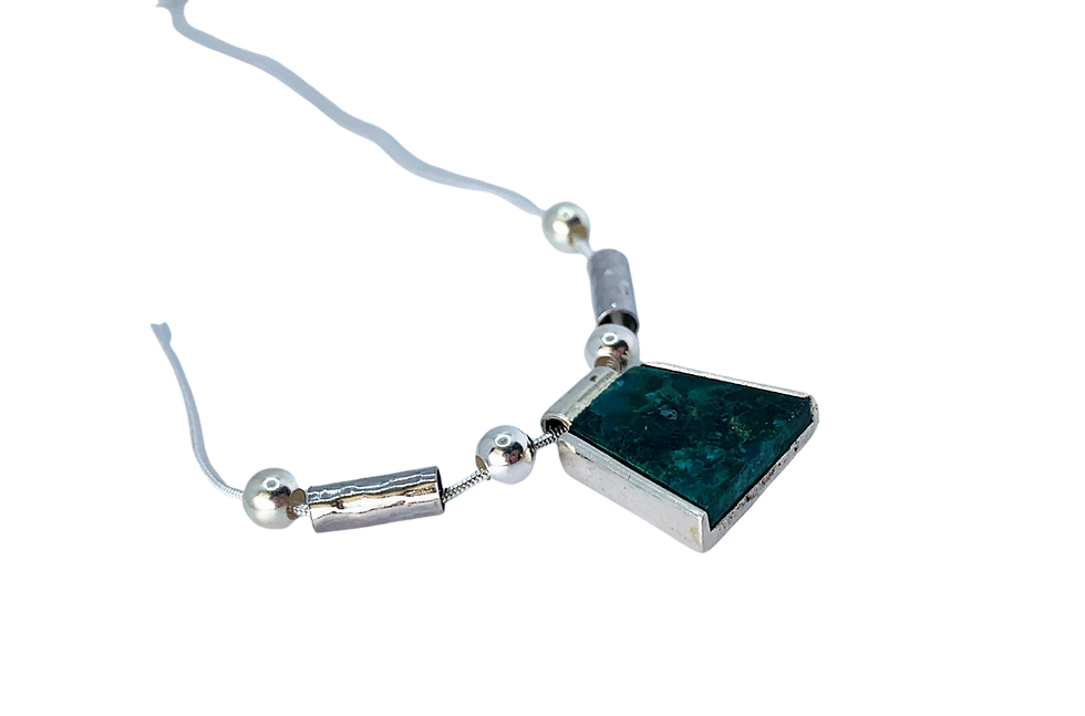 Thumbnail: Eilat Stone Pendant, 925 sterling silver with Eilat Stone and a chain