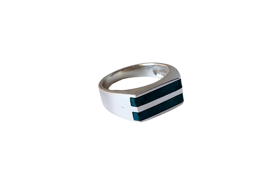 Thumbnail: Eilat Stone Ring, 925 sterling silver with Eilat Stone