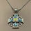 Thumbnail: Jerusalem Cross pendant with New testament Nano Bible Sim, Roman glass on the beige background