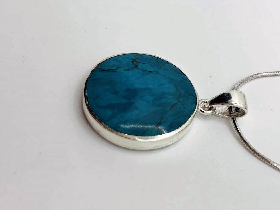 Thumbnail: Eilat Stone Tree of Life Pendant, 925 sterling silver with Eilat Stone and chain
