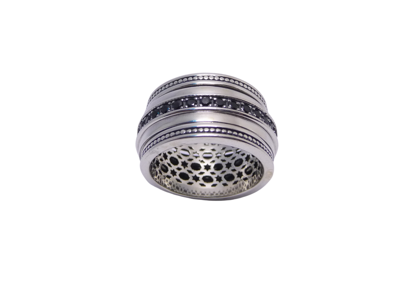 Spinning ring with Biblical scriptures, 925 sterling silver Bible verse